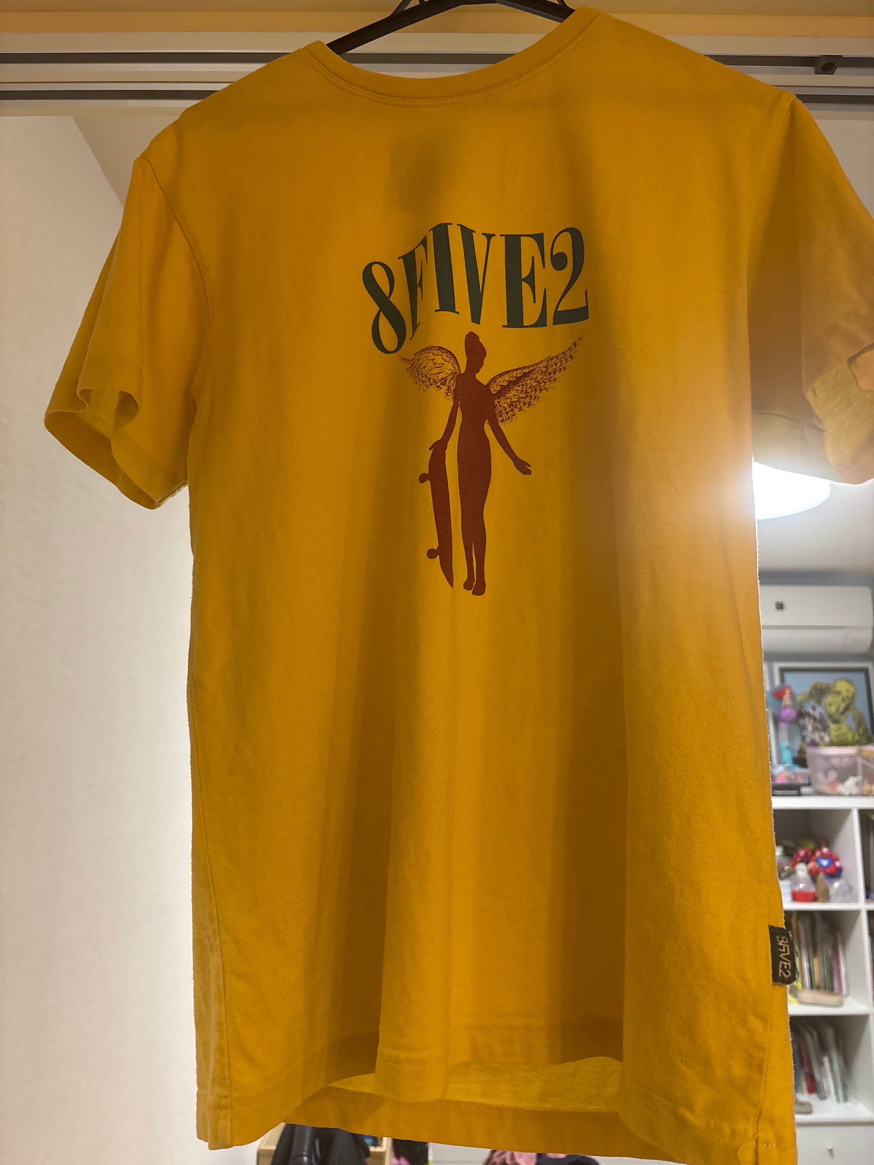 8FIVE2 エンジェル スケボー デザイン Tシャツ Sサイズ 黄色